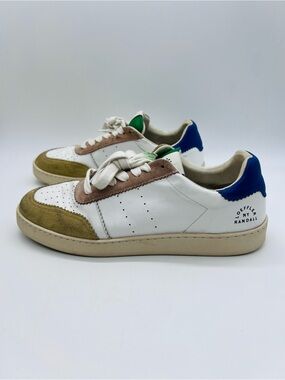 Loeffler Randall NY Men’s White, Olive, Tan & Green Suede-Accent Sneakers